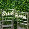 2 Natural 12x5 in Wooden Bride and Groom Chair Signs HANGING DECOR Party Events